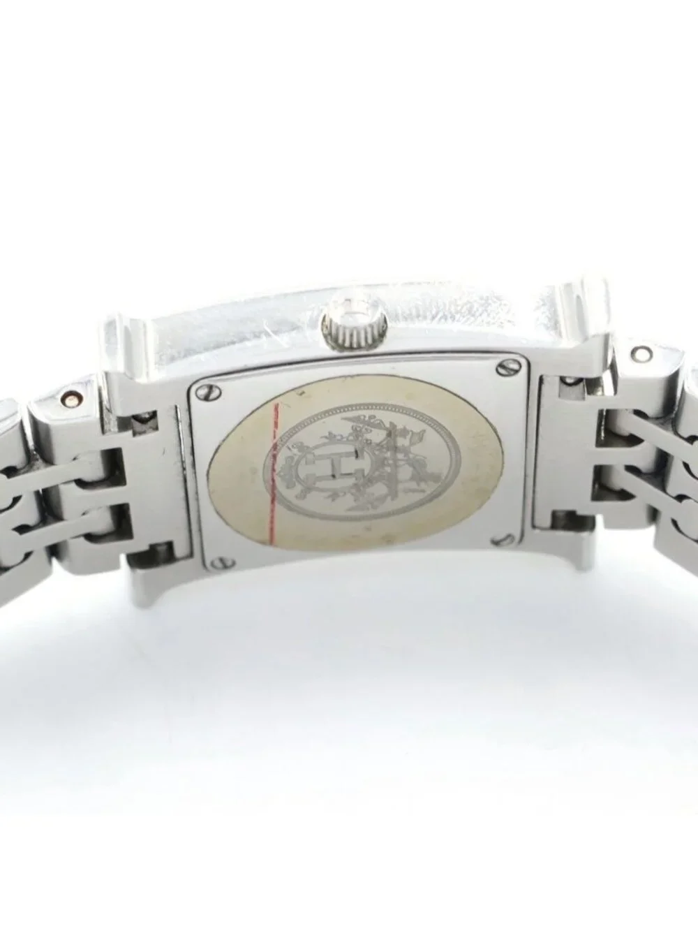 Hermes H Watch Black Dial SS Quartz Stainless Steel